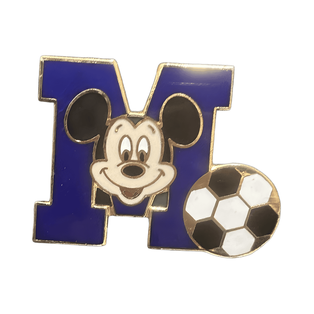 Mickey Letterman M Soccer Disney pin