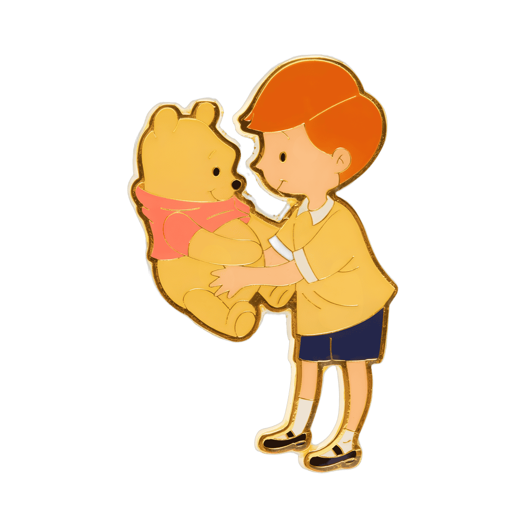 Christopher Robin Holding Pooh Bear Disney pin