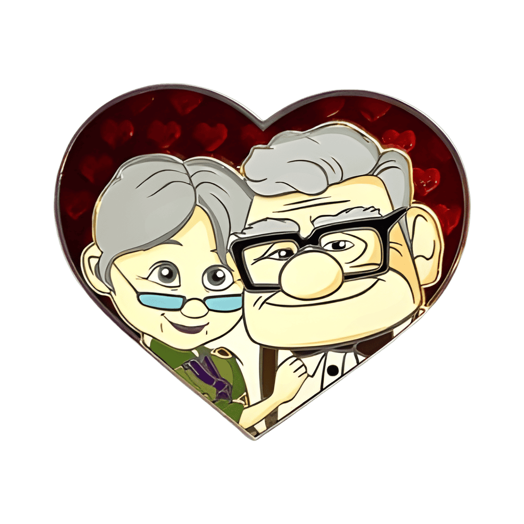 Carl and Ellie Love Heart Disney pin