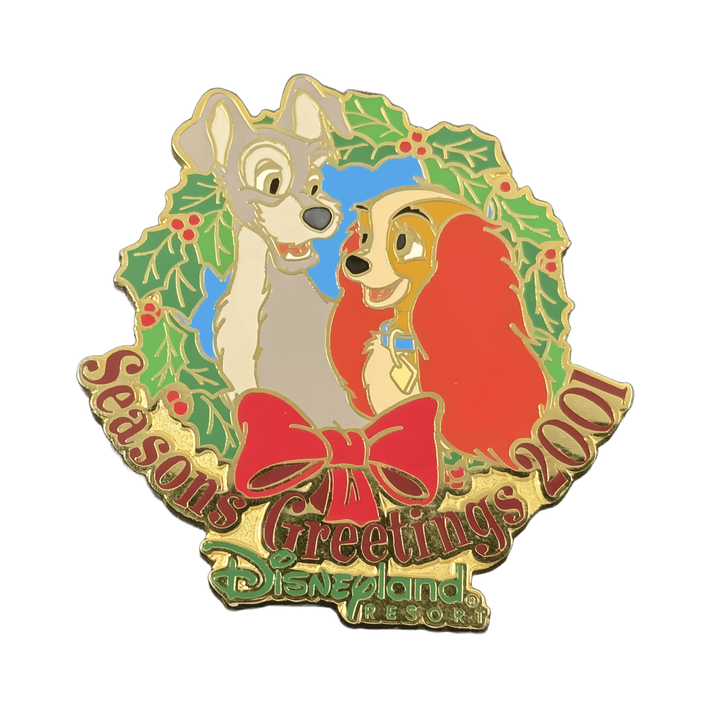 Lady and the Tramp - Seasons Greetings 2001 Disney pin
