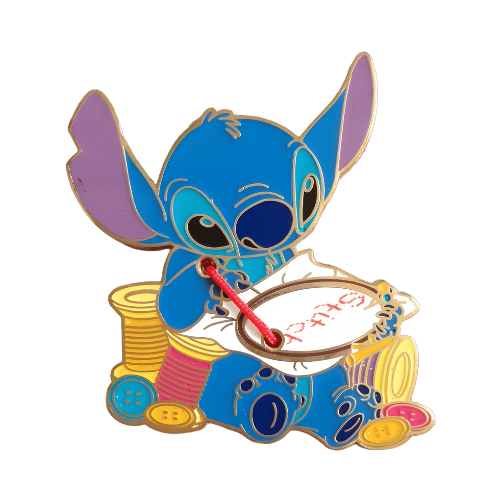 Stitch Stitching Disney pin