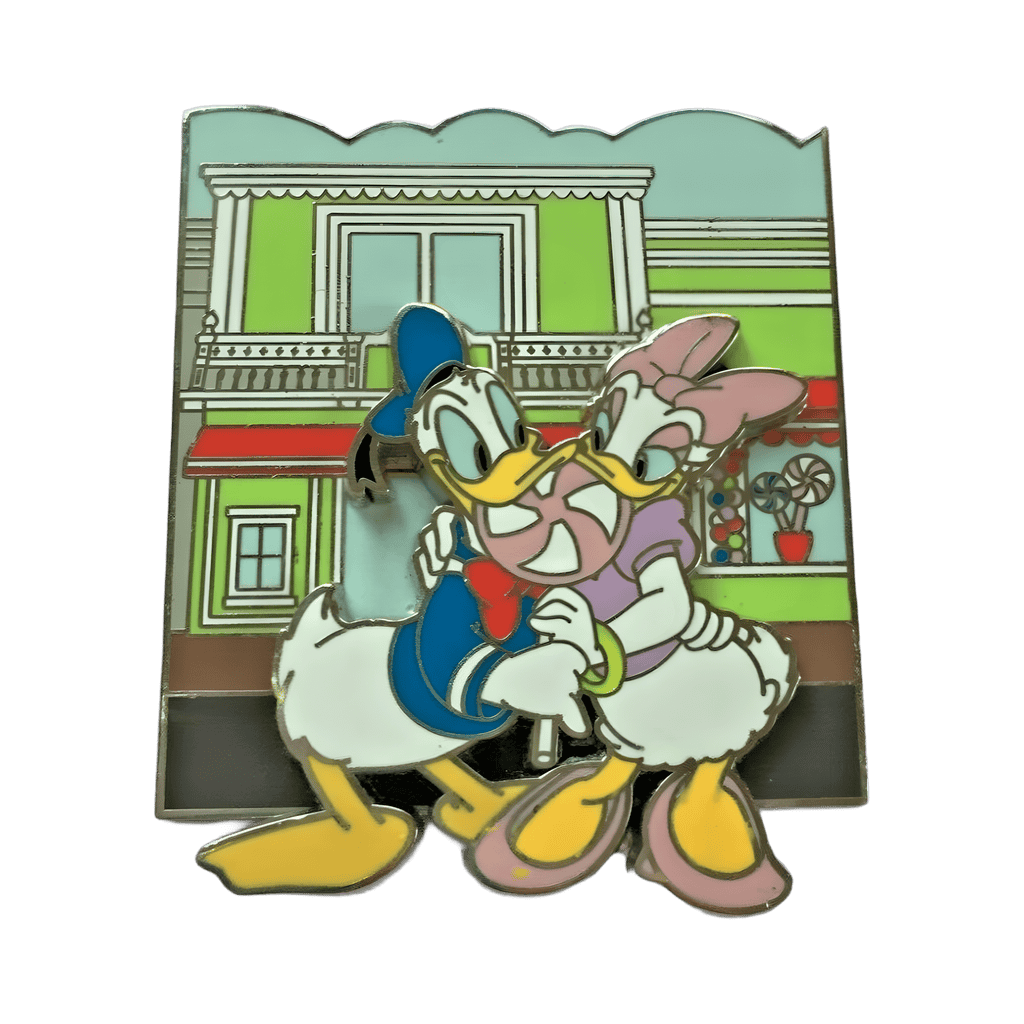 Main Street U.S.A. Connected Series - Donald and Daisy Sharing Lollipop Disney pin