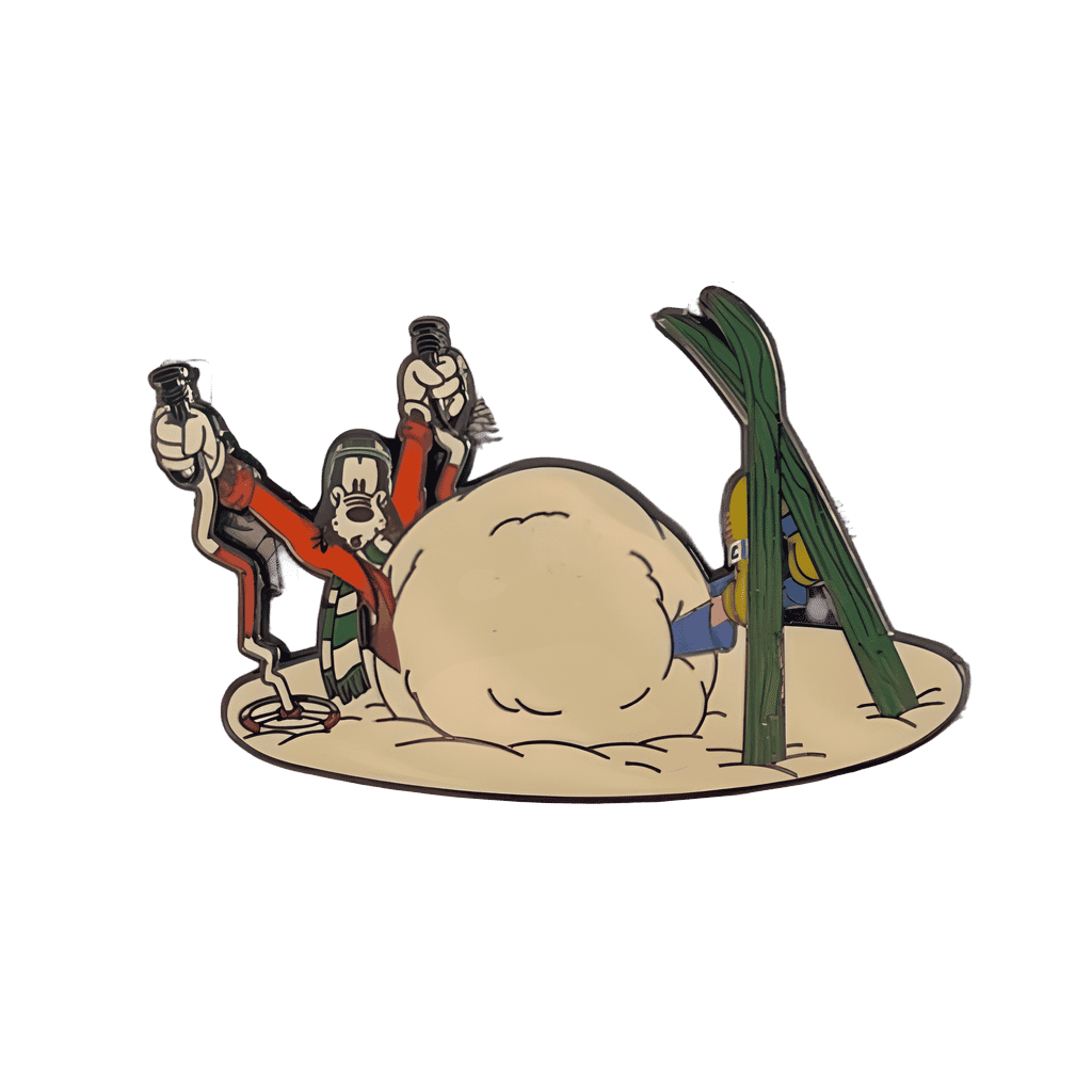 Goofy Ski Stuck in Snow Disney pin