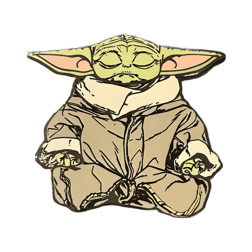 Grogu meditating Disney pin