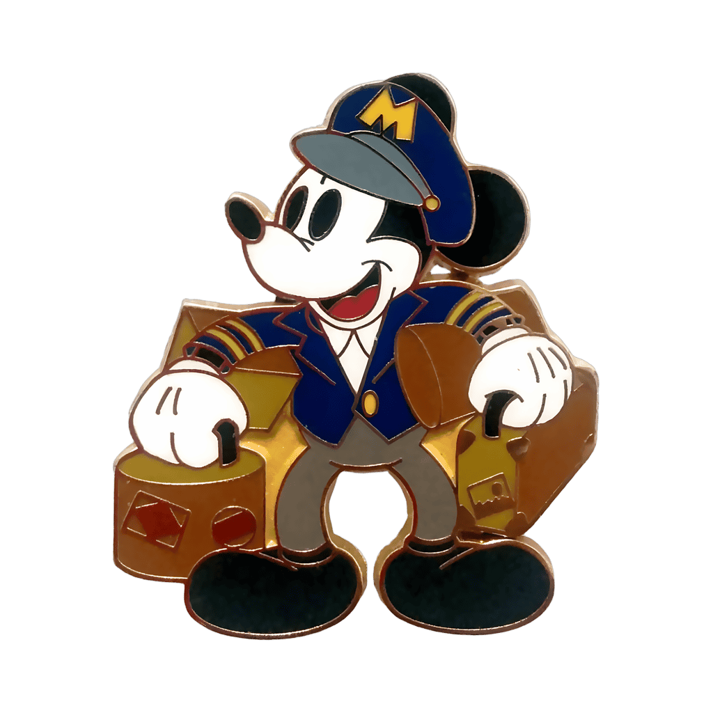 Mickey carrying suitcases Disney pin
