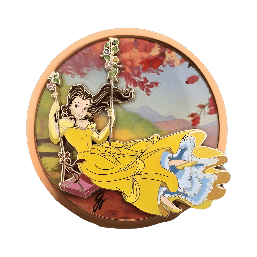 Belle on a Swing Disney pin
