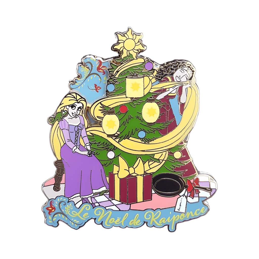 Rapunzel and Mother Gothel with Christmas Tree Disney pin