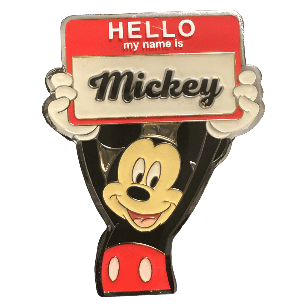 Hello My Name Is Mickey Disney pin