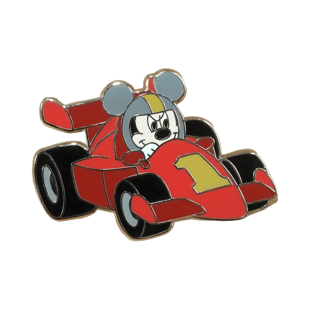 Mickey Mouse red race car Disney pin