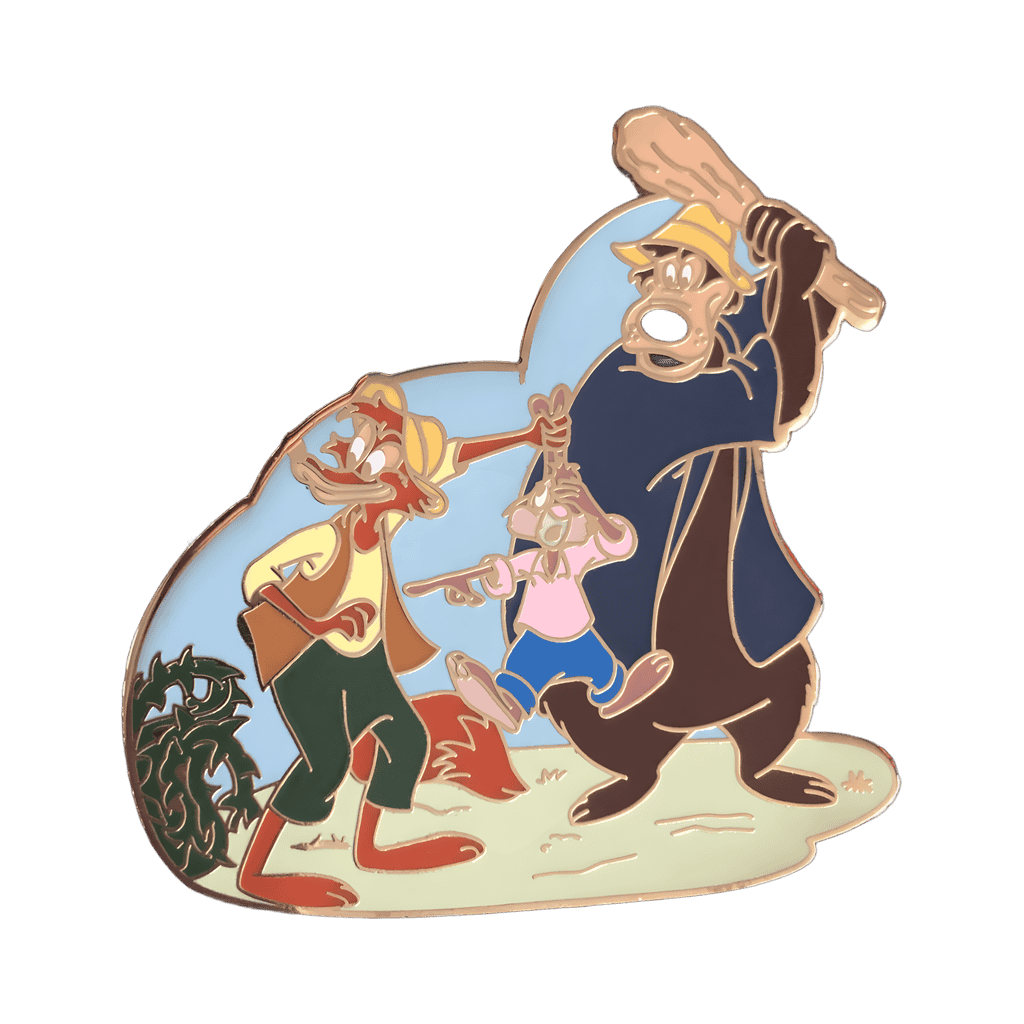 Song of the South - Br'er (Brer) Fox and Br'er Bear Catching Br'er Rabbit Disney pin