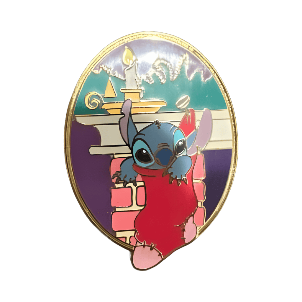 Stitch in a Stocking Disney pin