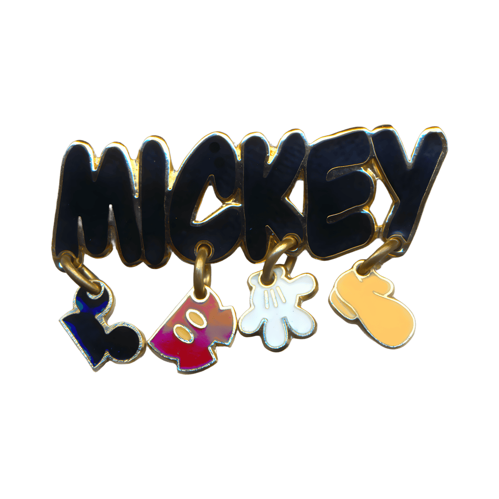Mickey Name Body Parts Dangle Disney pin