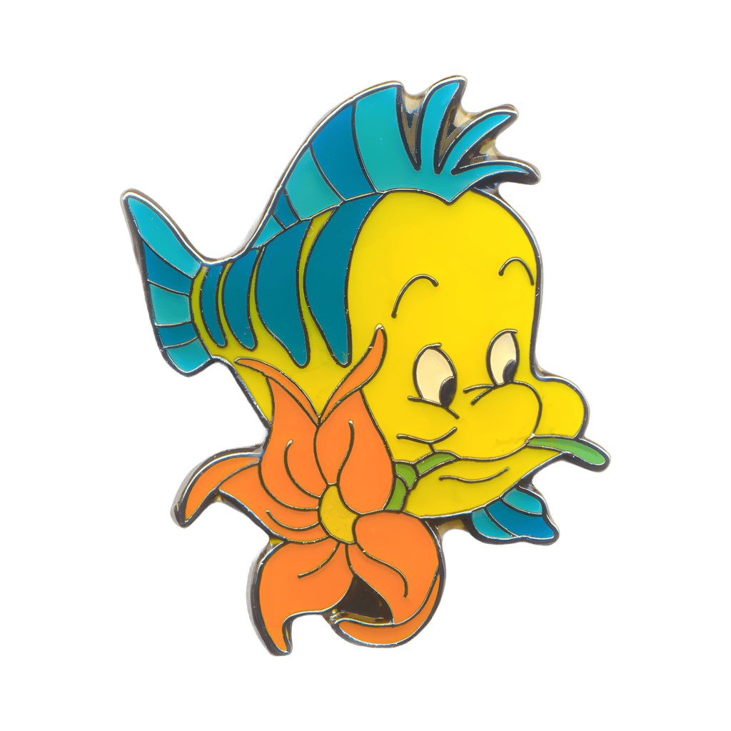 Flounder with Flower Disney pin