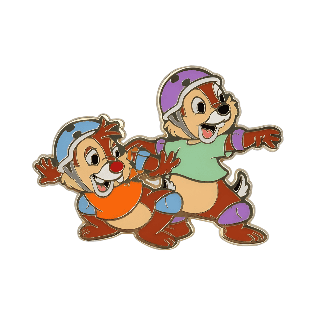 Chip and Dale with Skateboard Disney pin