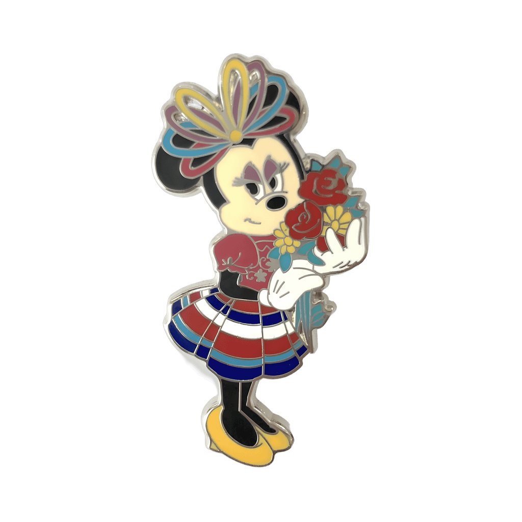 Springtime Minnie Holding Flower Bouquet Disney pin