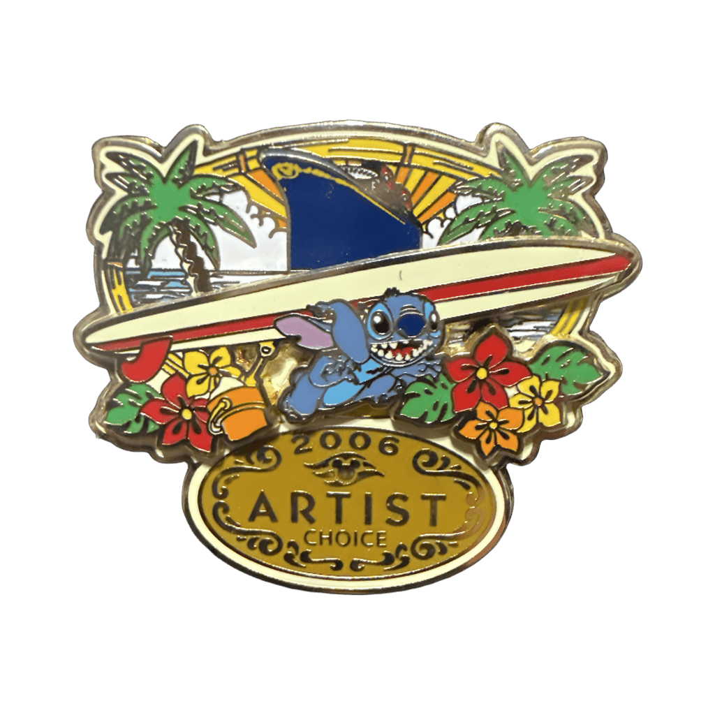 Stitch with Surfboard Disney pin