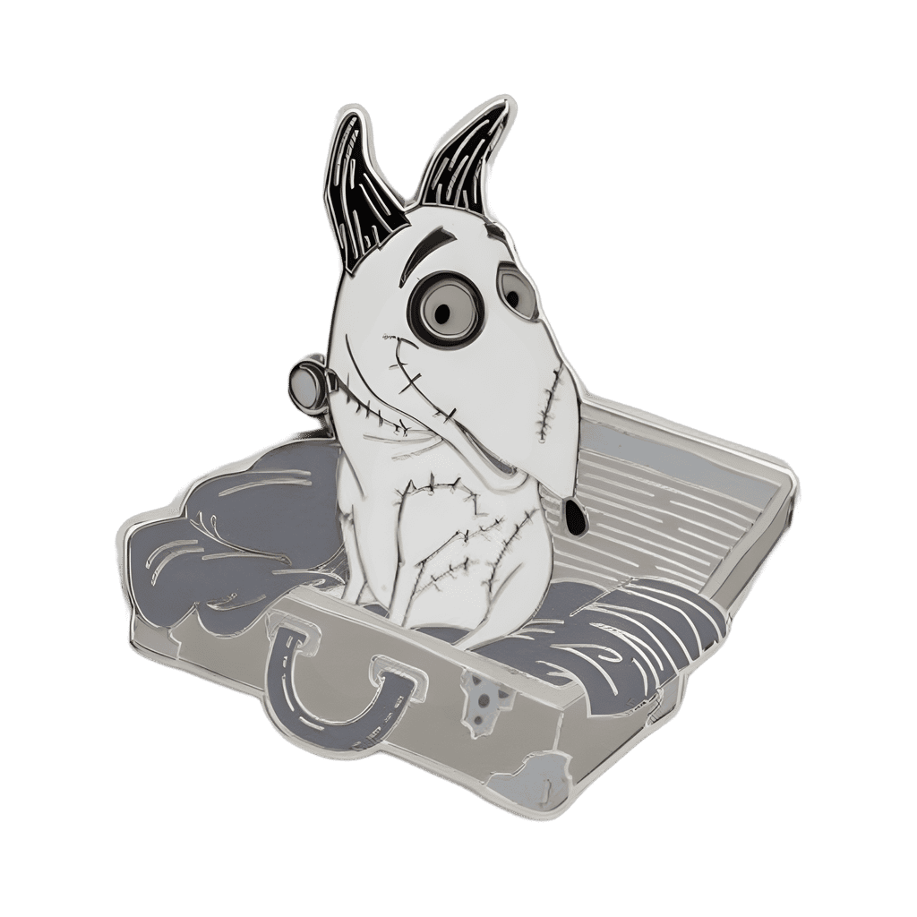 Sparky Sitting in a Suitcase w/ glow in the dark eyes Disney pin