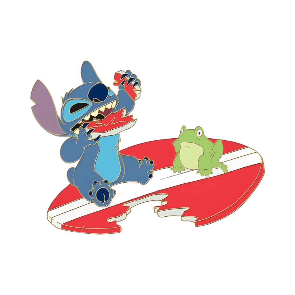 Stitch with surfboard Disney pin