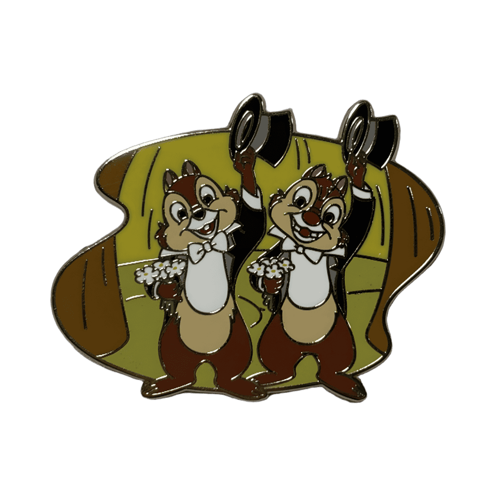Chip n dale top hats Disney pin