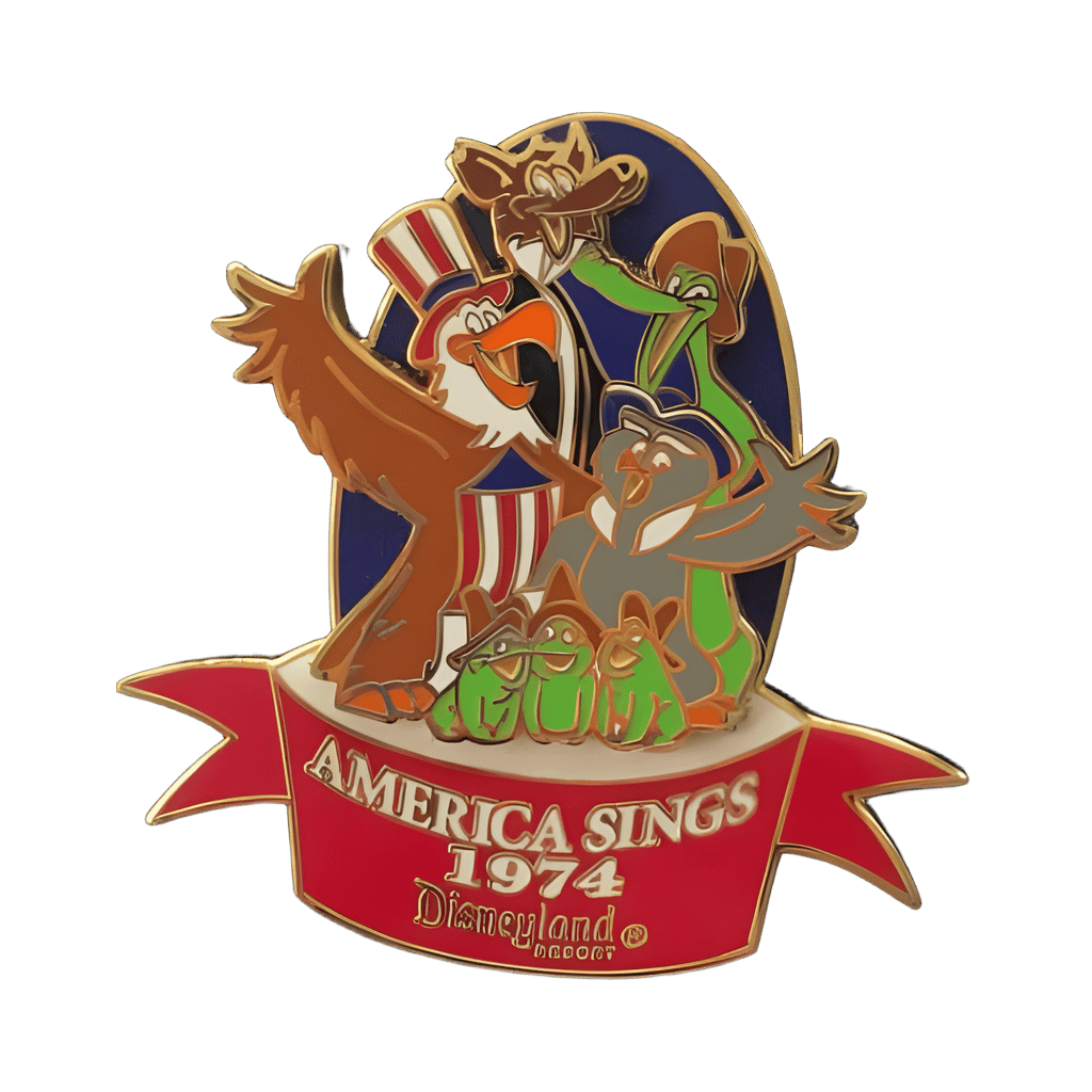 1974 Finale - Sam Eagle, Ollie Owl, Frogs, Fox, Alligator Disney pin