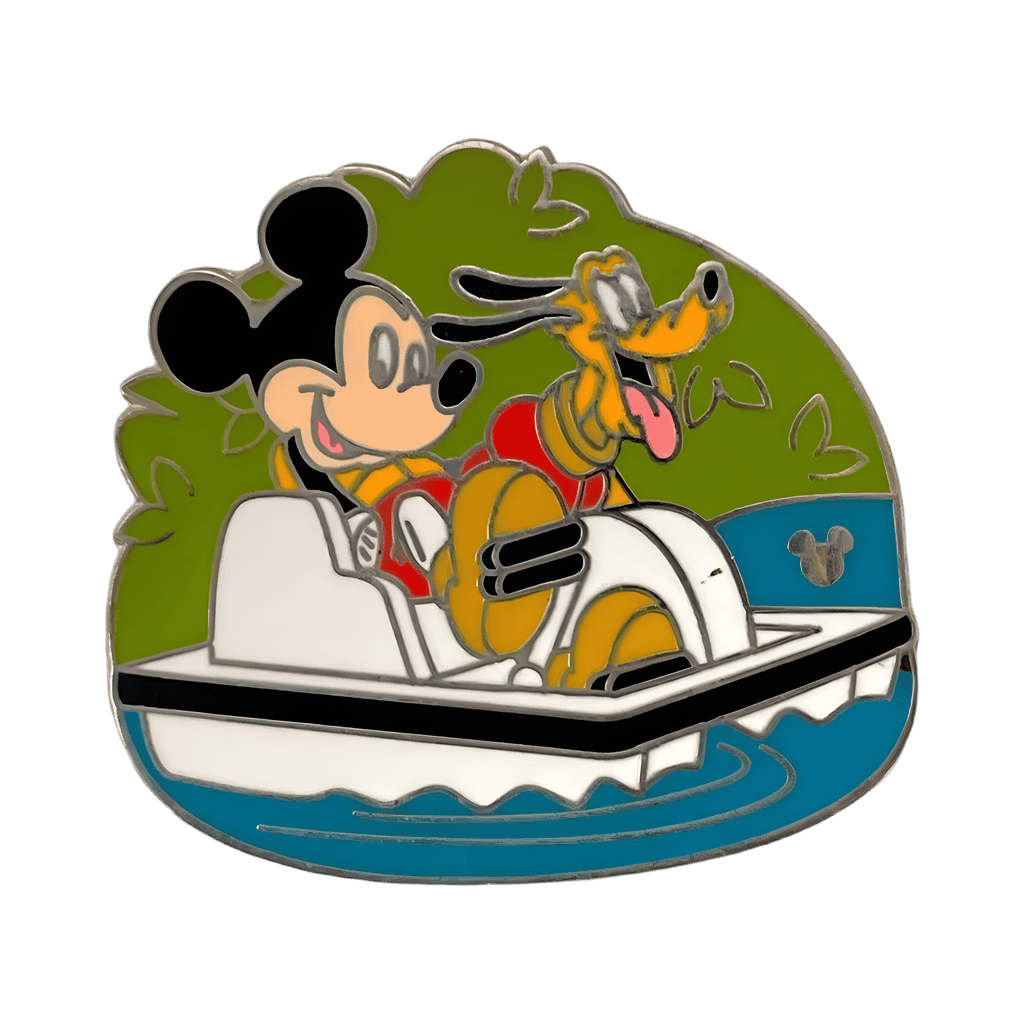 Pluto and Mickey in Pedal/Paddle Boat Disney pin