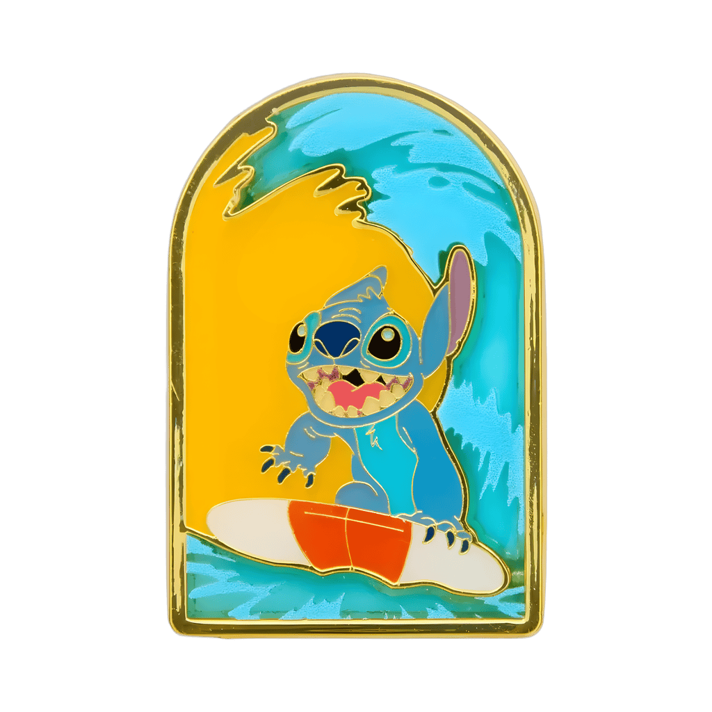Surfing Stitch Stained Glass Disney pin