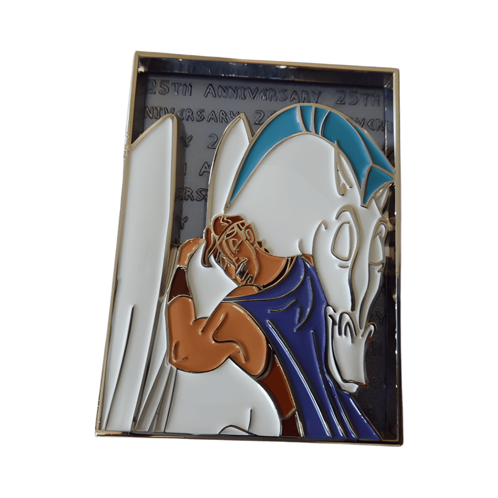 Hercules hugging Pegasus Disney pin