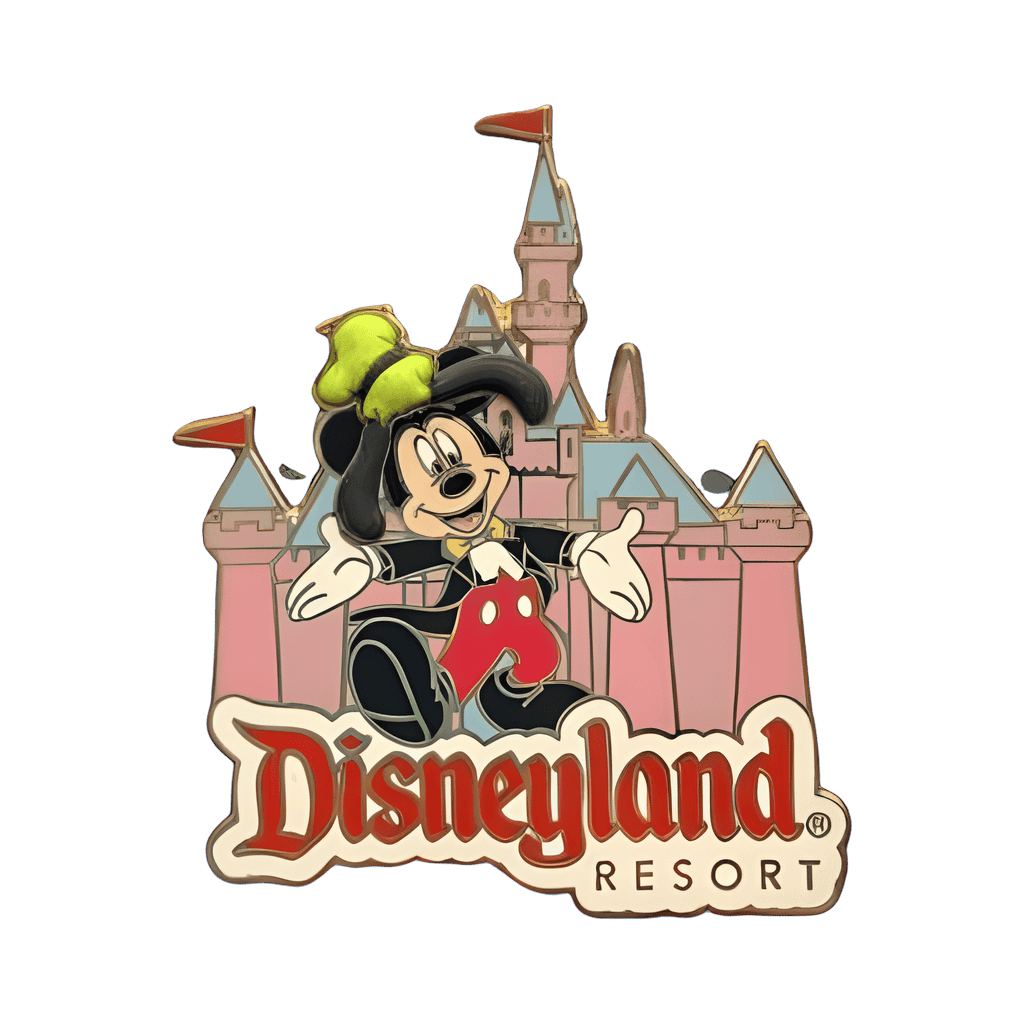 Disneyland Resort Mickey in Front of Castle Wearing Goofy Hat Disney pin
