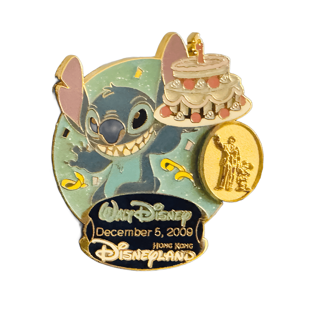 Stitch Holding Birthday Cake - Partners Statue - 2009 Disney pin