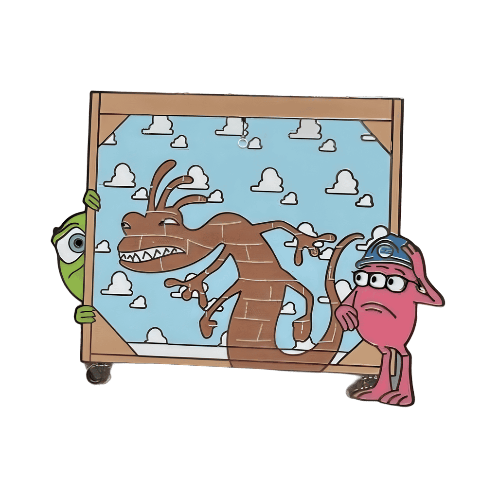 Randall, Fungus, and Mike on Blue Sky Background Disney pin