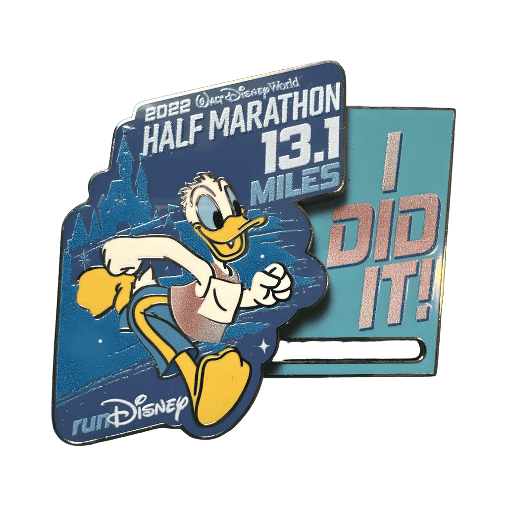 Run Disney Walt Disney World half marathon 13.1 miles 2022 Disney pin