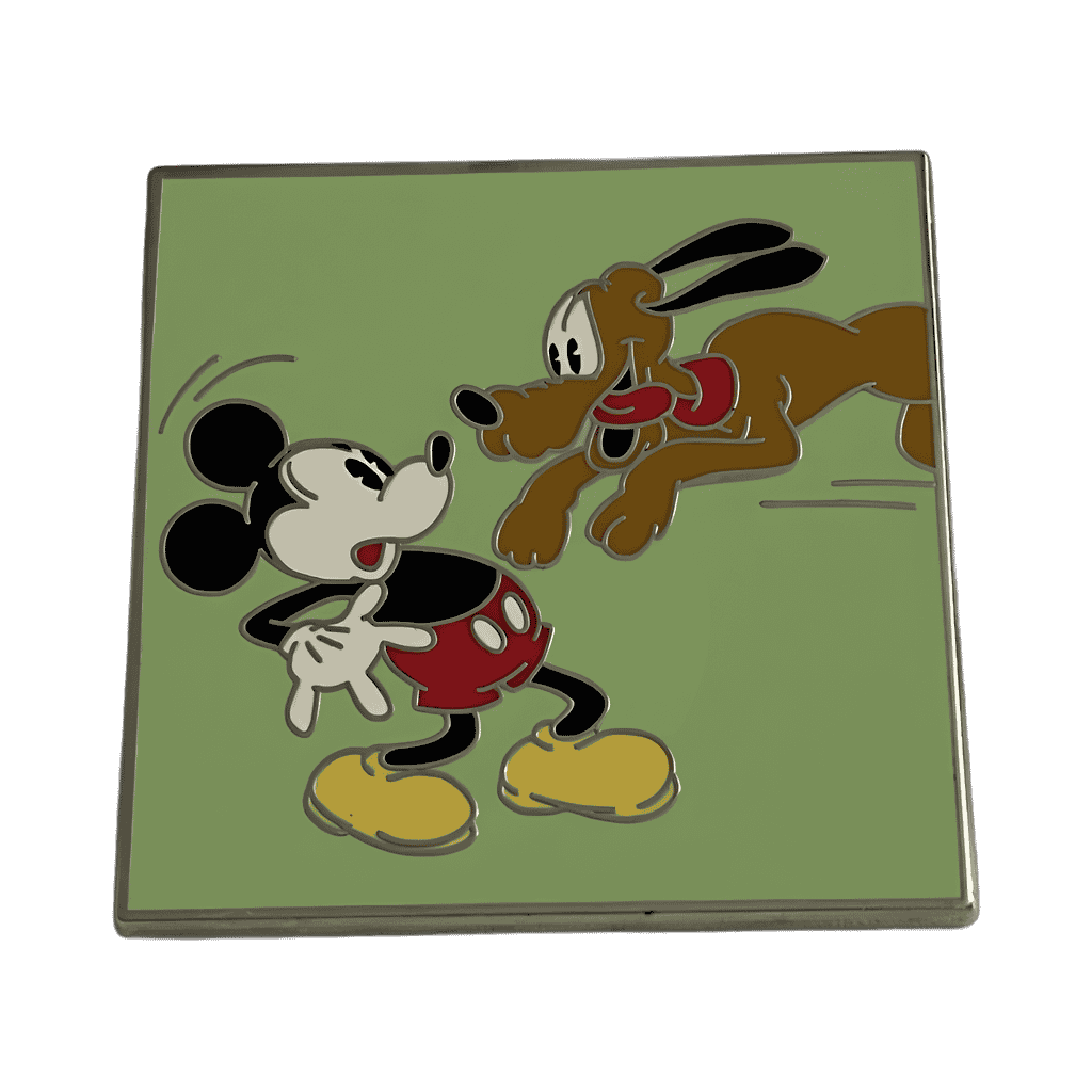 Pluto Jumping on Mickey Disney pin