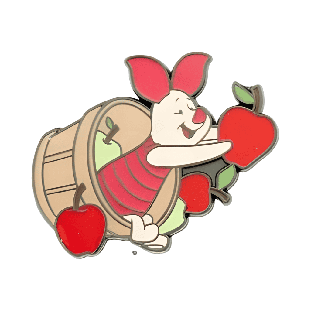 Piglet with Apple Basket Disney pin