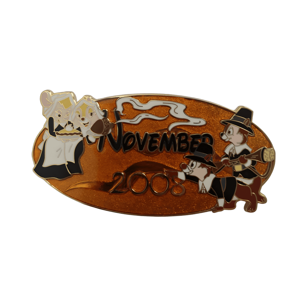 Thanksgiving Chip, Dale, Gadget & Clarice November 2008 Disney pin