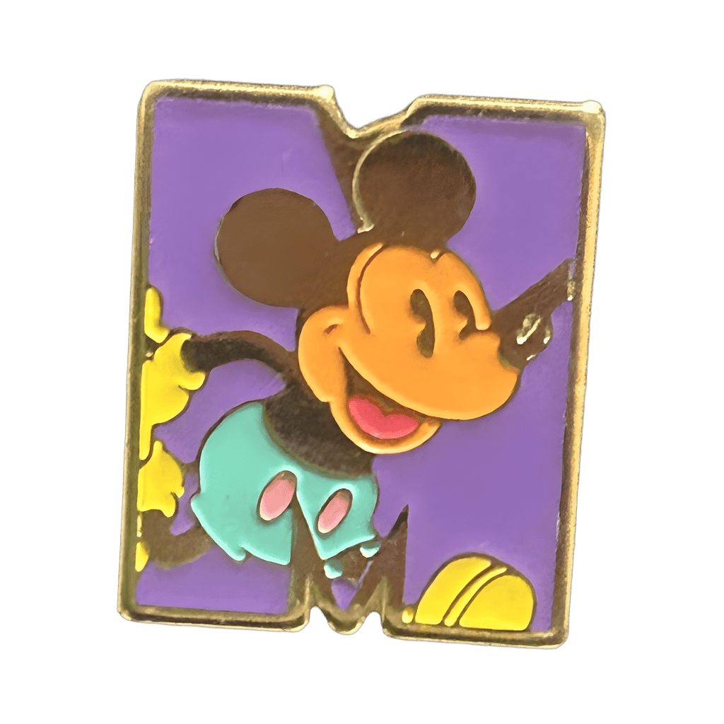 Mickey Letter M Vintage Retro Colors Disney pin