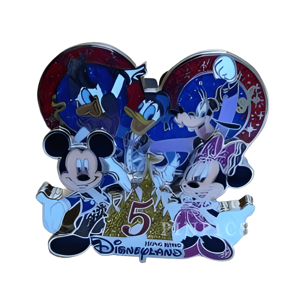 Celebration in the Air HKDL 5th Anniversary Mickey Minnie Donald Daisy Goofy Disney pin