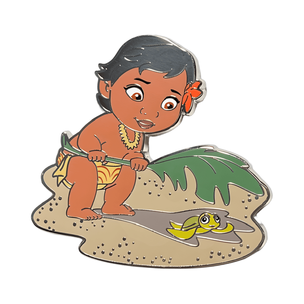 Baby Moana and Turtle Disney pin