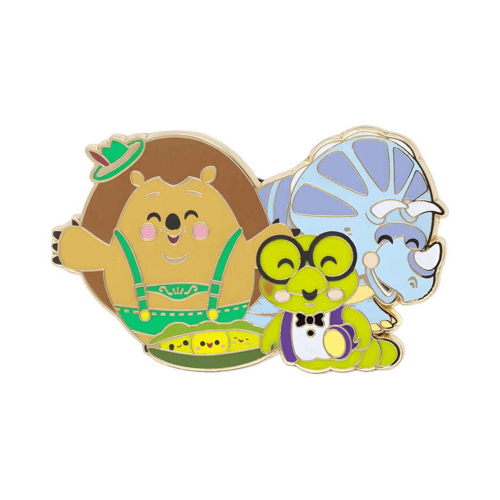 Toy Story Bookworm, Peas in a Pod, Mr. Pricklepants, and Trixie Disney pin