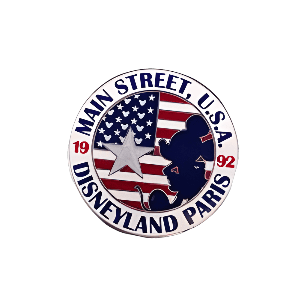 Main Street, USA 1992 - Mickey Silhouette with American Flag Disney pin