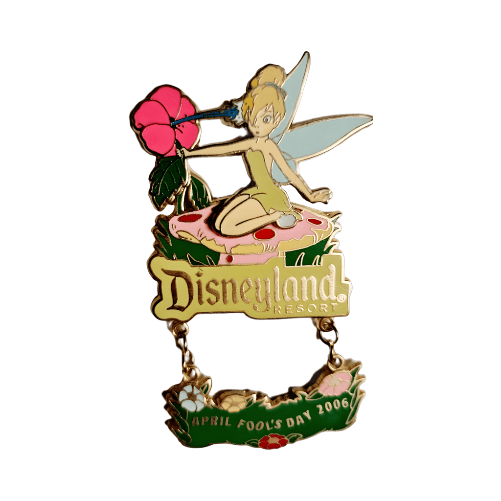 Tinker Bell with Squirting Flower, Hanging DLR Banner Disney pin