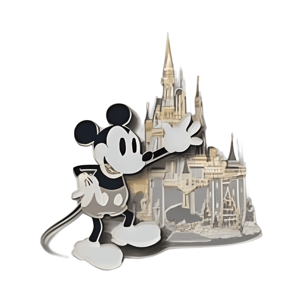 Walt Disney World Through the Years Castle Collection Boxed Set - Past Mickey Disney pin