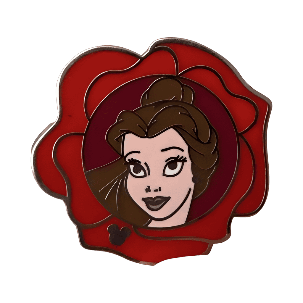 Belle Red Rose Disney pin