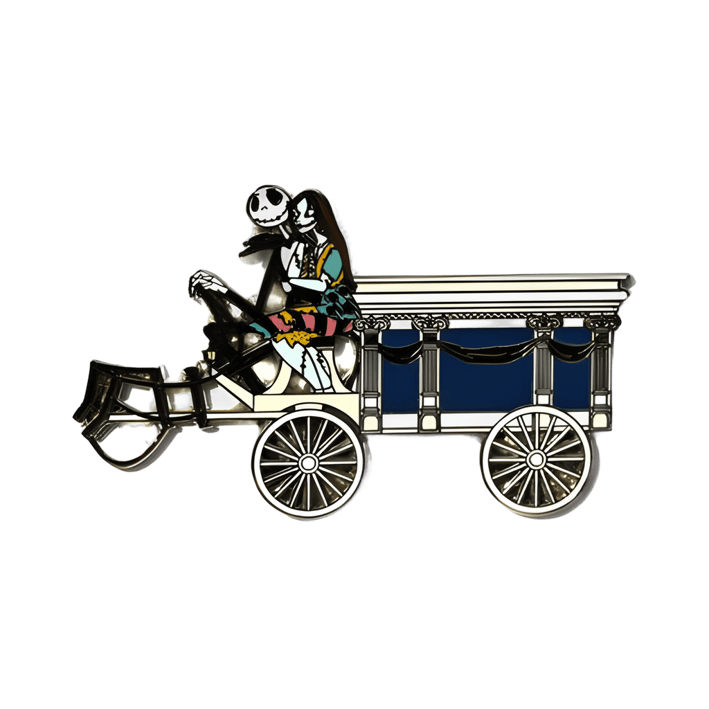 Jack & Sally on the Haunted Mansion Hearse Disney pin