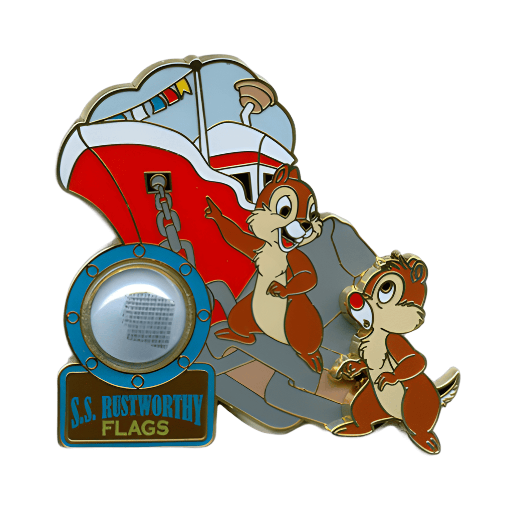 S.S. Rustworthy Flags - Chip and Dale Disney pin